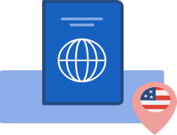 Immigration law services and visa assistance icon